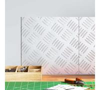 vidaXL Gradini per Scale 2 pz 30 x 30 cm Argento Alluminio Quadrato