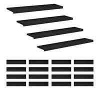 vidaXL Gradini per scale 20 pz. 120 x 30 x 2 cm nero legno massello di | Questi gradini sono realizzati in legno di faggio massiccio, utilizzate questi gradini in legno per esporre oggetti