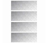 vidaXL Gradini per Scale 4 PCS Argento 80 x 30 cm Alluminio, Soggiorno, gradini Moderni per Scale, tappetini di Sicurezza a Piastre quadrettate durevol