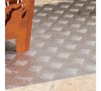 vidaXL Gradini per Scale 4 pz 100 x 50 cm Argento Alluminio