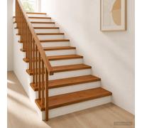 vidaXL Gradini per Scale 4 pz 110 x 30 x 2 cm Marrone