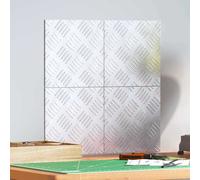 vidaXL Gradini per Scale 4 pz 20 x 20 cm Argento Alluminio Quadrato