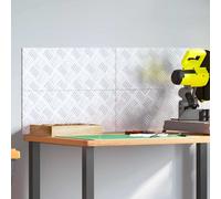vidaXL Gradini per Scale 4 pz 50 x 20 cm Argento Alluminio