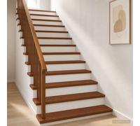 vidaXL Gradini per Scale 8 pz 100 x 30 x 2 cm Marrone Scuro