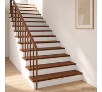 vidaXL Gradini per Scale 8 pz 90 x 25 x 2 cm Marrone Scuro
