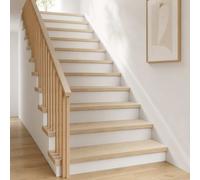 vidaXL Gradini per Scale 8 pz 90 x 30 x 2 cm Bianco