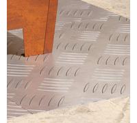 vidaXL Gradini per Scale Quadrato 4 pcs Argento 40 x 40 cm Alluminio