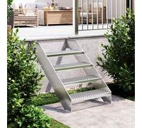 vidaXL Gradino in Griglia 60x24x7 cm Acciaio Zincato