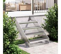 vidaXL Gradino in Griglia 70x24x7 cm Acciaio Zincato