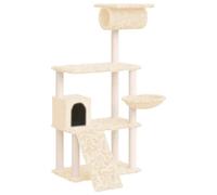 vidaXL Graffiatoio in sisal crema 131 cm
