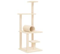 vidaXL Graffiatoio in sisal crema 136 cm