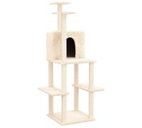 vidaXL Graffiatoio in sisal crema 144,5 cm