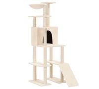 vidaXL Graffiatoio in sisal crema 166 cm