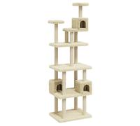 vidaXL Graffiatoio in sisal crema 188 cm