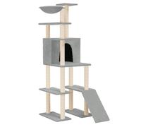 vidaXL Graffiatoio in sisal Grigio chiaro 166 cm