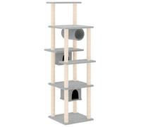 vidaXL Graffiatoio in sisal Grigio chiaro 169 cm