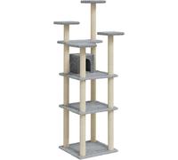 vidaXL Graffiatoio in sisal Grigio chiaro 171 cm