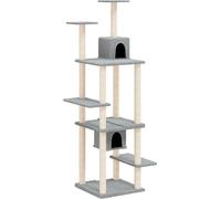 vidaXL Graffiatoio in sisal Grigio chiaro 176 cm