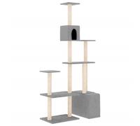 vidaXL Graffiatoio in sisal grigio chiaro 180 cm