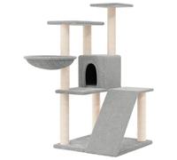 vidaXL Graffiatoio in sisal Grigio chiaro 94 cm