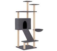 vidaXL Graffiatoio in sisal grigio scuro 153 cm