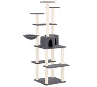 vidaXL Graffiatoio in sisal grigio scuro 167 cm