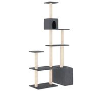 vidaXL Graffiatoio in sisal grigio scuro 180 cm