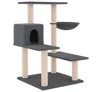 vidaXL Graffiatoio in sisal Grigio scuro 82,5 cm