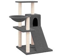 vidaXL Graffiatoio in sisal Grigio scuro 82 cm