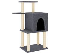 vidaXL Graffiatoio in sisal grigio scuro 97 cm