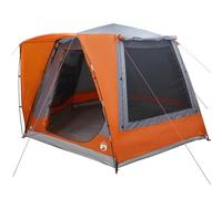 vidaXL Grande grigio e arancione poliestere tenda da campeggio esterna chiusura a cerniera ignifugo impermeabile traspirante Stagione: Materiale: Accessori: corde borsa ancore Shelter Gear