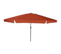vidaXL Grande ombrellone in terracotta regolabile | tessuto resistente ai raggi UV rivestimento impermeabile design pieghevole per una facile conservazione rotonda per esterni ombra estiva