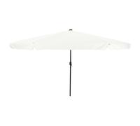 vidaXL Ombrellone da Giardino con Luci LED 395 x 245 cm Bianco Sabbia