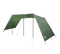 vidaXL Grande telo da campeggio verde, 302,3 x 240 x 230,1 cm, impermeabile, traspirante e resistente, con chiusura a zip. Viene fornito con 9 ancoraggi a terra e corda da 4 m. Perfetto per le tue