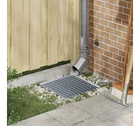 vidaXL Grata Argento 40 x 40 x 2 cm Acciaio Zincato a Caldo