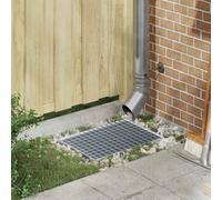 vidaXL Grata Argento 50 x 35 x 2 cm Acciaio Zincato a Caldo