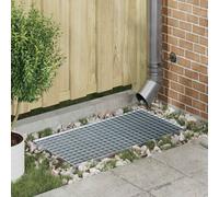 vidaXL Griglia argentata 80 x 40 x 2 cm, giardino e terrazza, griglia metallica resistente, scarico funzionale, piattaforma urbana durevole