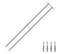 vidaXL Grate per Finestre Regolabili 2 Barre Trasversali 1000-1500 mm