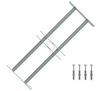 vidaXL Griglia Regolabile 2 Barre Trasversali 500-650 mm Protezione Finestre