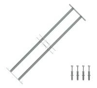 vidaXL Griglia Regolabile 2 Barre Trasversali 700-1050 mm Protezione Finestre