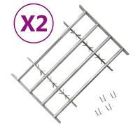 vidaXL Grate per Finestre Regolabili 2 pz 1000-1500 mm