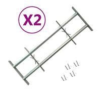 vidaXL Grate per Finestre Regolabili 2 pz 700-1050 mm