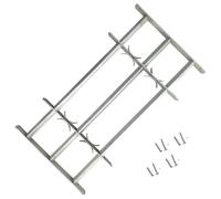 vidaXL Grate per Finestre Regolabili 3 Barre Trasversali 1000-1500 mm