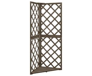 vidaXL Graticcio Angolare Grigio 50x50x145 cm Legno Massello di Abete
