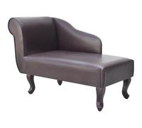 vidaXL Greppina in Ecopelle Divano Chaise Longue Marrone con bracciolo Sinistra