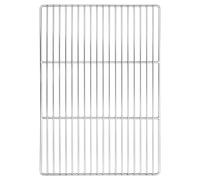 VidaXL - Griglia in acciaio inox per cucina all'aperto, design antiscivolo, 50 x 35 x 1 cm, ideale per carne e verdure, finitura lucida, perfetta per cortili, giardini, campeggio, accessori