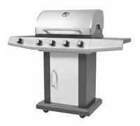 vidaXL Griglia Barbecue a Gas Argento 132 x 61 x 118 cm