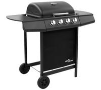 VIDAXL - Griglia Barbecue a Gas con 4 Bruciatori Nera