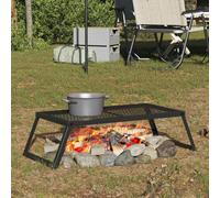vidaXL Griglia da Campeggio Pieghevole 58 x 31 x 2 cm Acciaio Legato