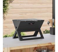 vidaXL Griglia da Esterno Nero 46 x 30 x 31 cm Acciaio
